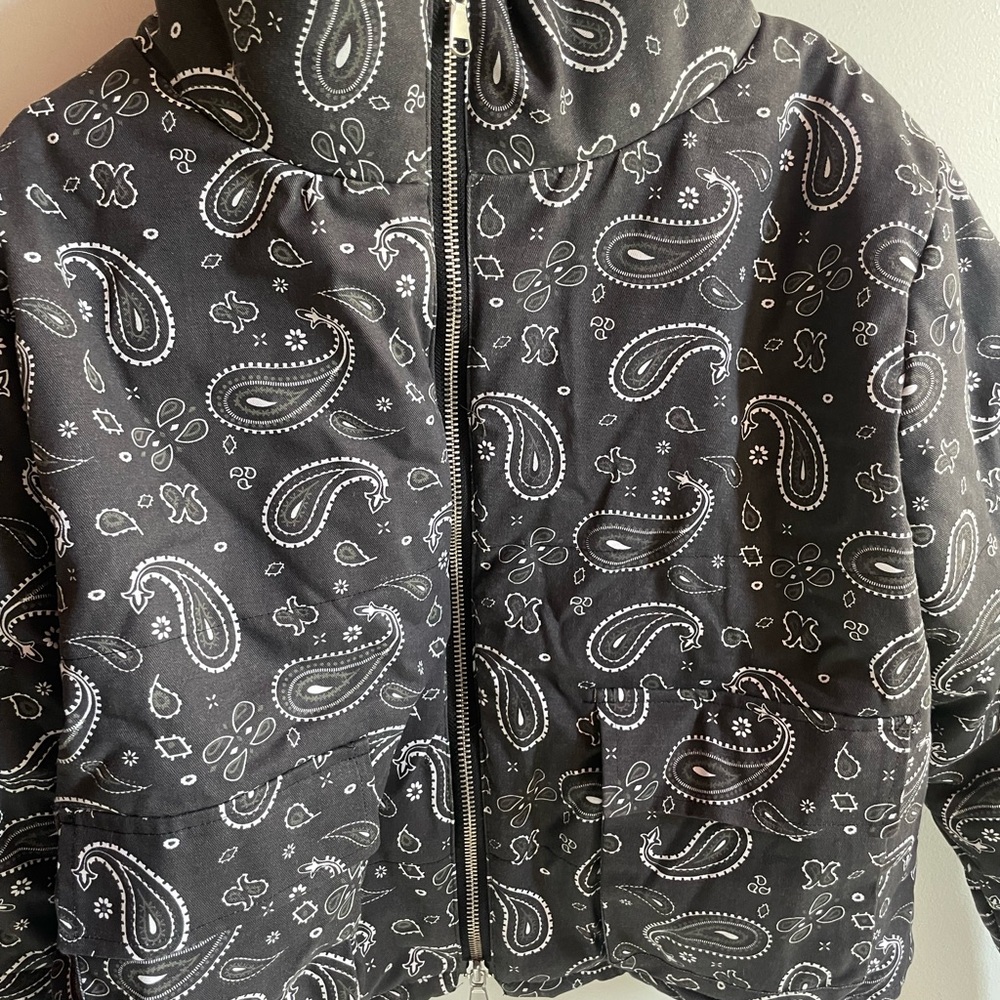 Paisley Patterned Black Jacket